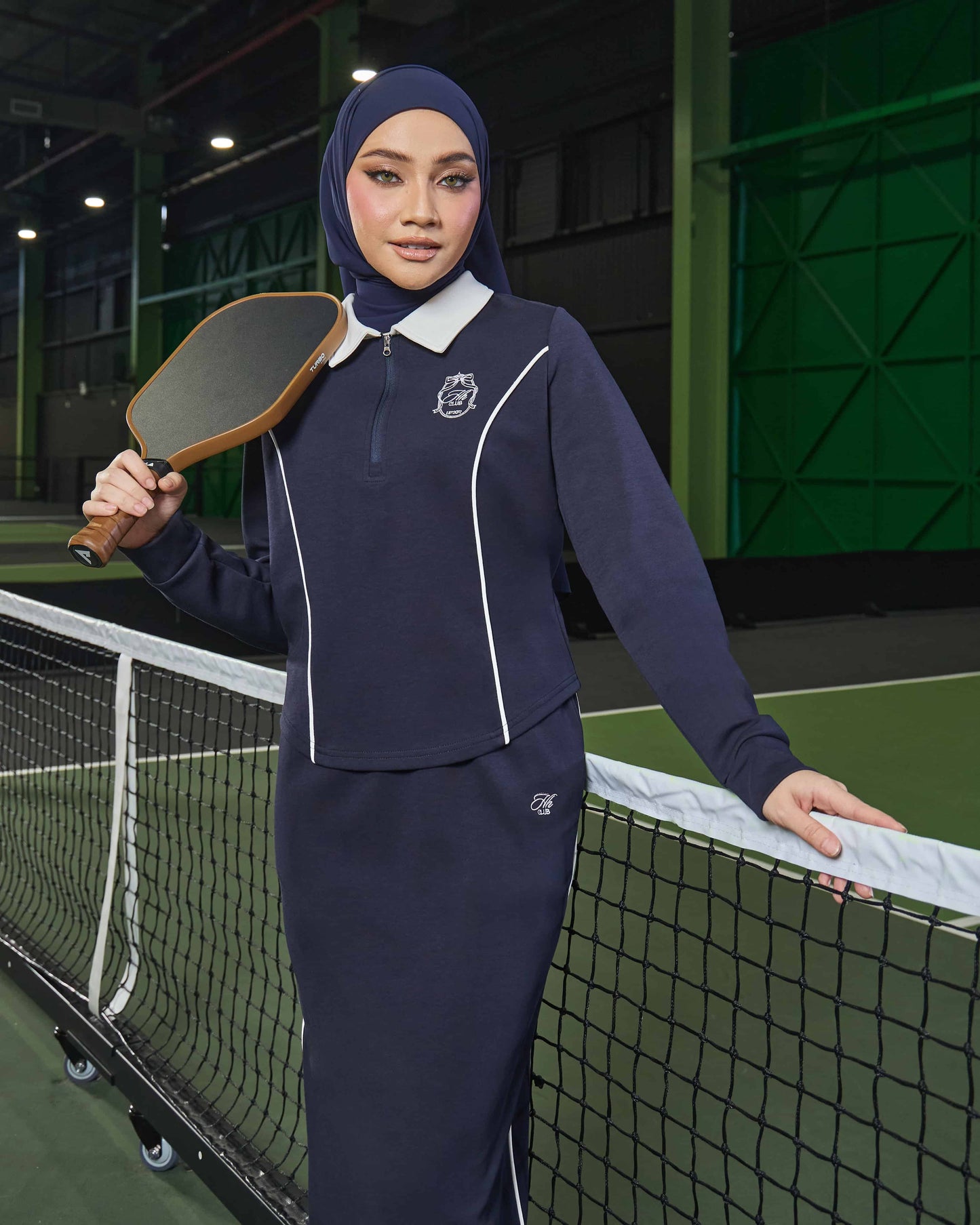 LIORA HALF-ZIP SKIRT (NAVY BLUE)