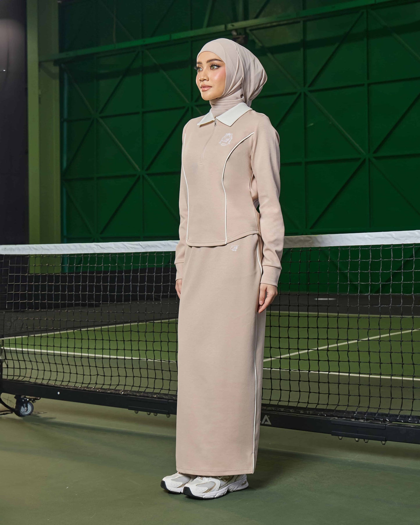 LIORA HALF-ZIP SKIRT (NUDE)