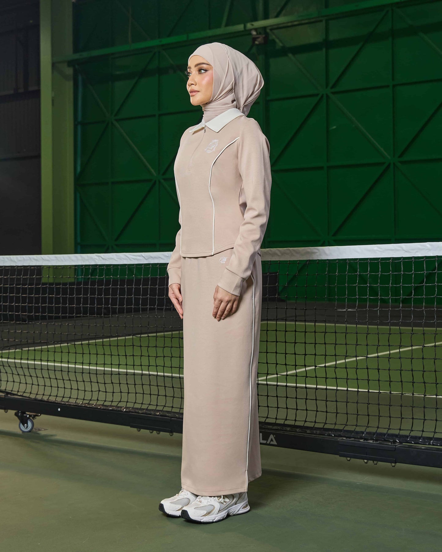 MINOR DEFECT LIORA HALF-ZIP SKIRT (NUDE)