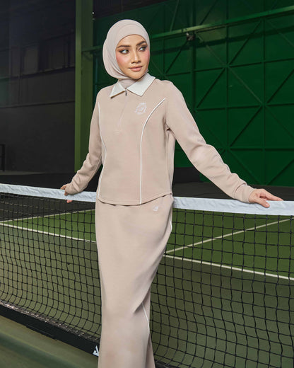 LIORA HALF-ZIP SKIRT (NUDE)