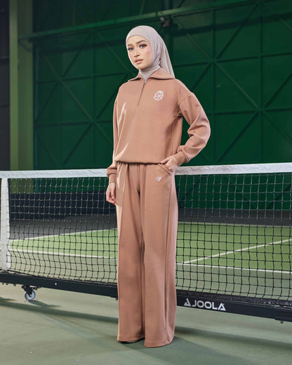 VALERY HALF-ZIP JUMPER (BROWN)
