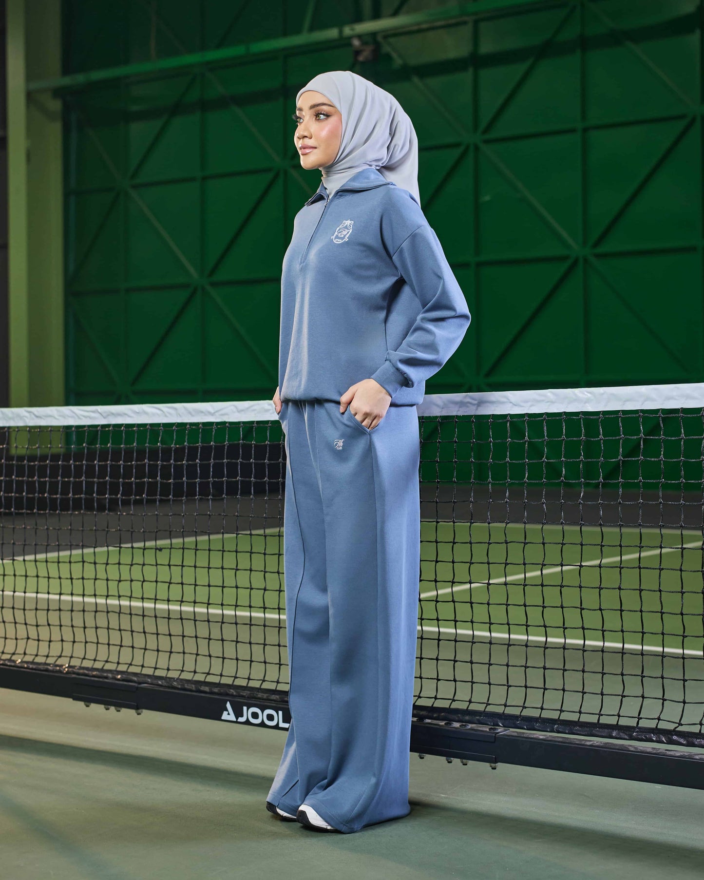 VALERY HALF-ZIP JUMPER (DENIM BLUE)