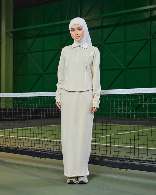 LIORA HALF-ZIP SKIRT (WHEAT)