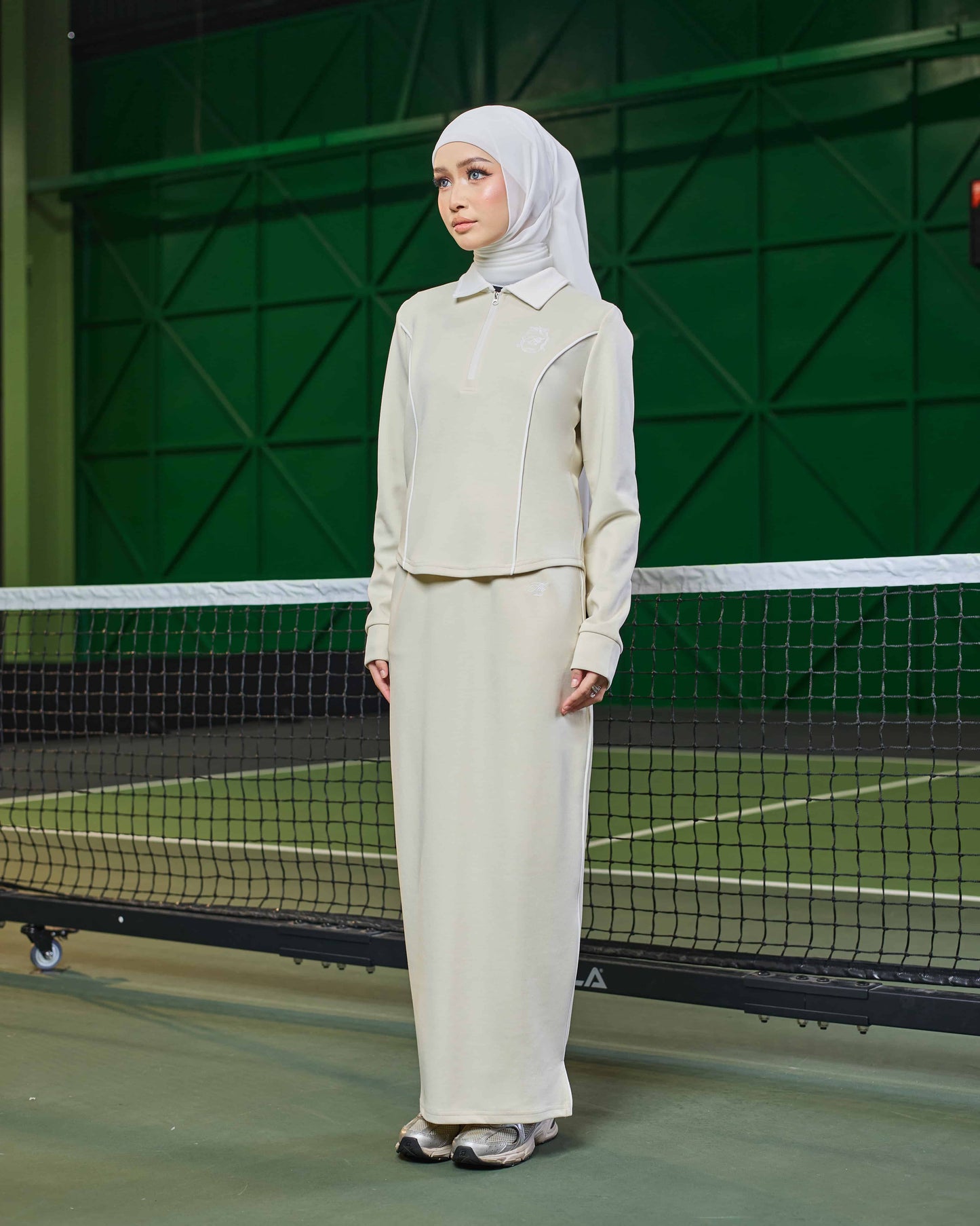 LIORA HALF-ZIP SKIRT (WHEAT)