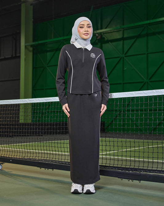 LIORA HALF-ZIP SKIRT (BLACK)