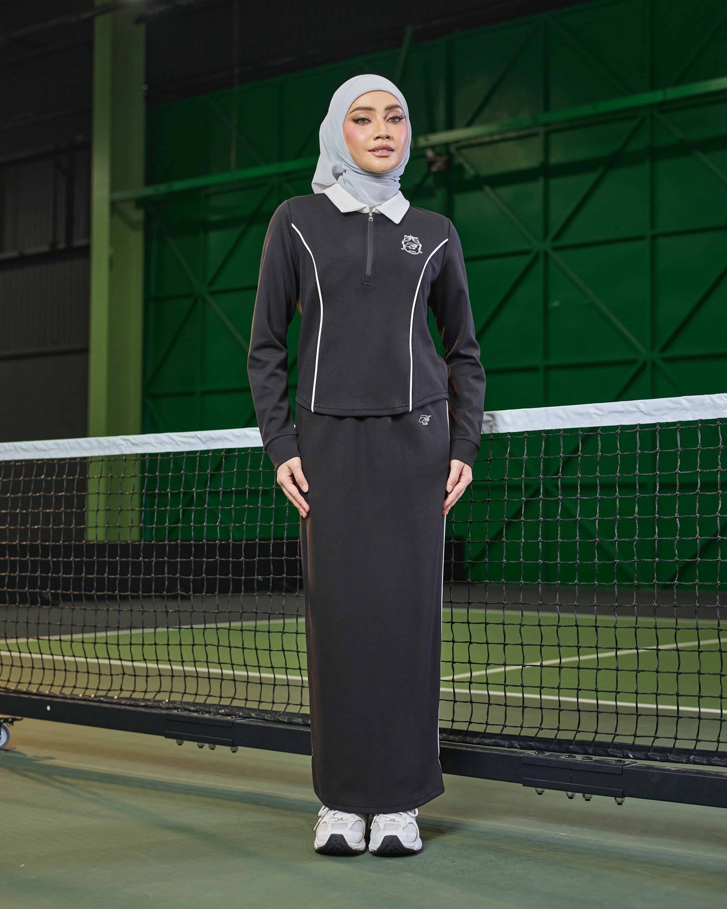 MINOR DEFECT LIORA HALF-ZIP SKIRT (BLACK)