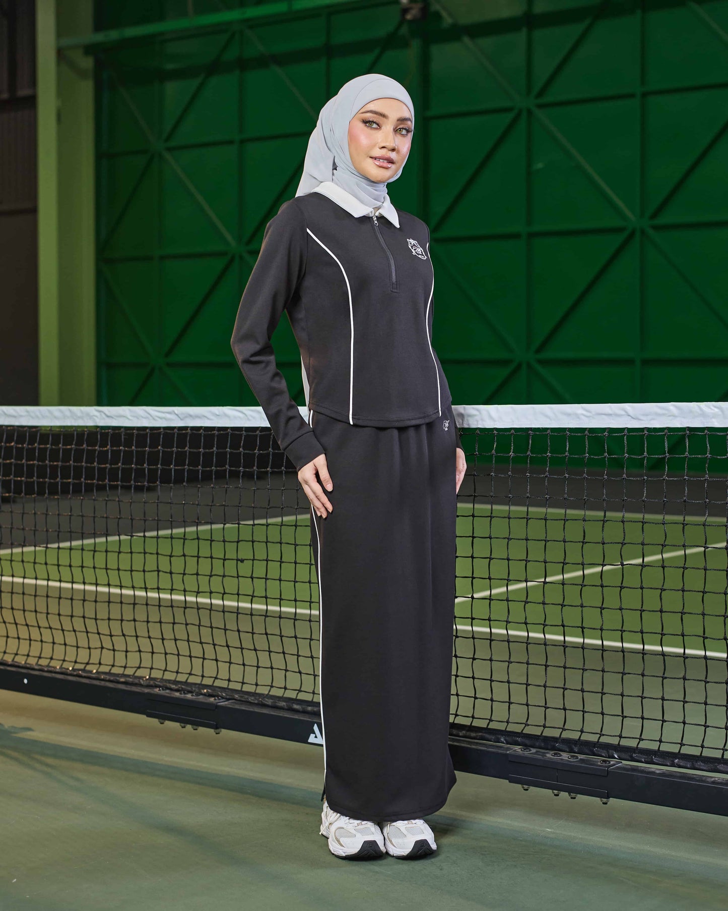 MINOR DEFECT LIORA HALF-ZIP SKIRT (BLACK)