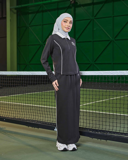 MINOR DEFECT LIORA HALF-ZIP SKIRT (BLACK)