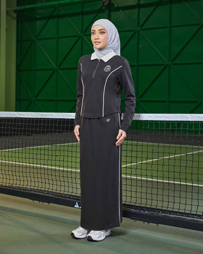 LIORA HALF-ZIP SKIRT (BLACK)