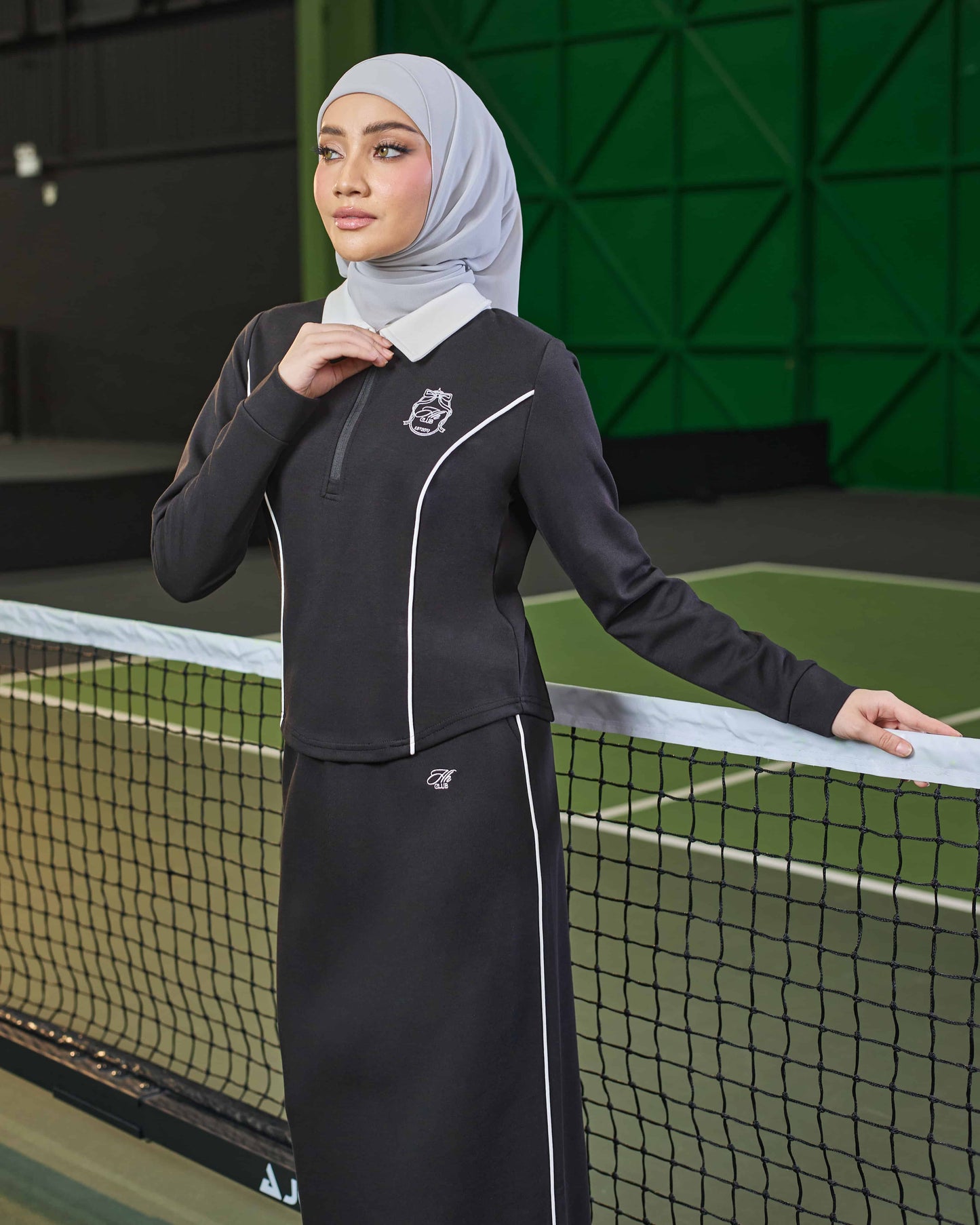 MINOR DEFECT LIORA HALF-ZIP SKIRT (BLACK)