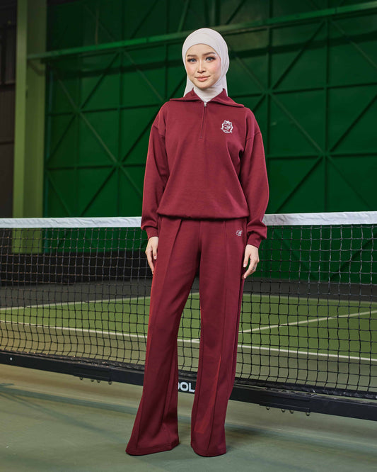 MINOR DEFECT VALERY HALF-ZIP JUMPER (BURGUNDY)