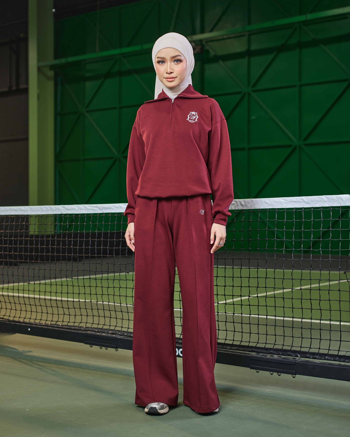 MINOR DEFECT VALERY HALF-ZIP JUMPER (BURGUNDY)