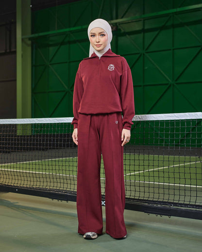 MINOR DEFECT VALERY HALF-ZIP JUMPER (BURGUNDY)
