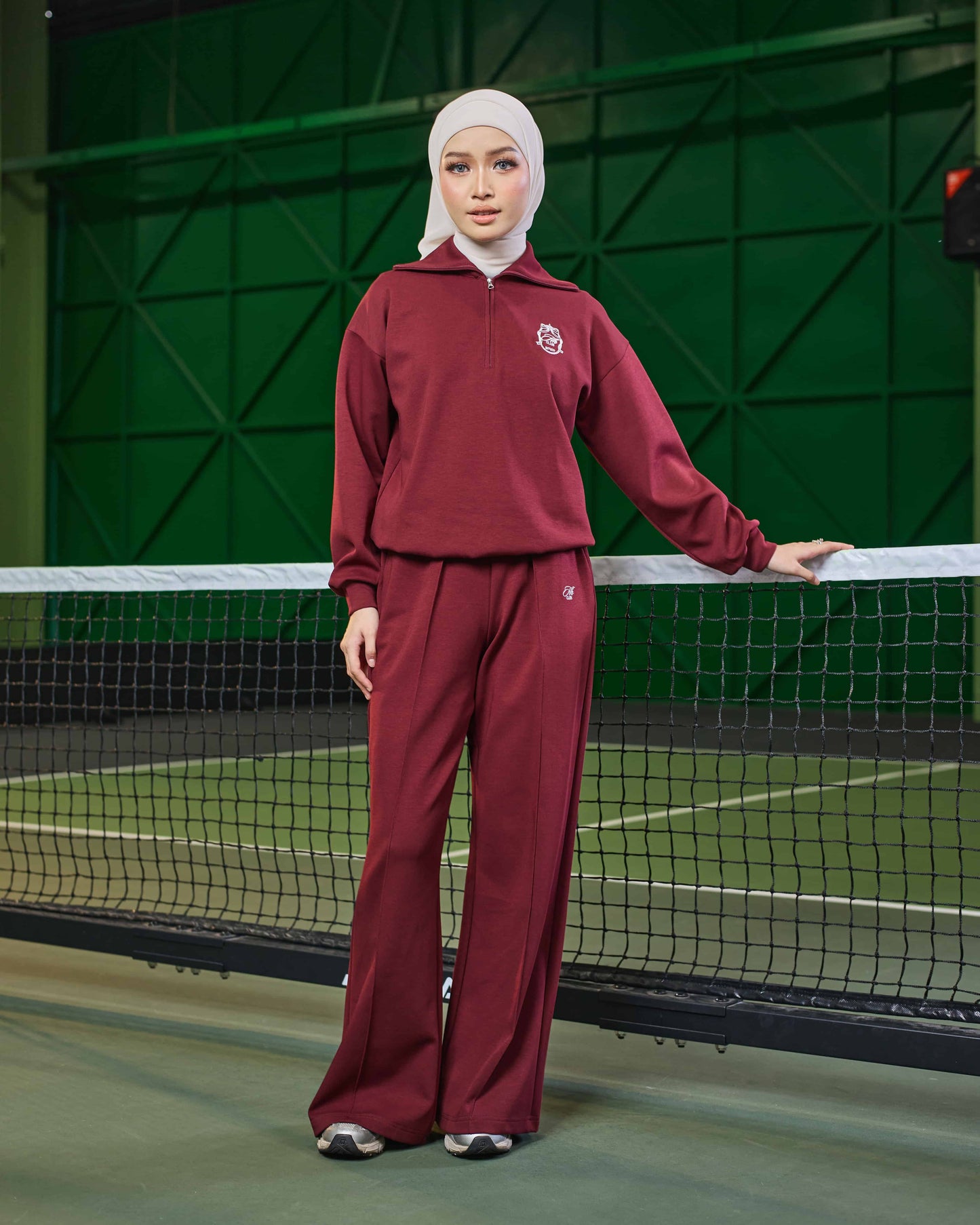 MINOR DEFECT VALERY HALF-ZIP JUMPER (BURGUNDY)