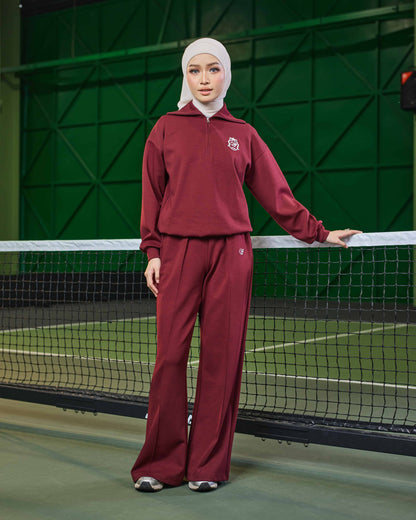 MINOR DEFECT VALERY HALF-ZIP JUMPER (BURGUNDY)