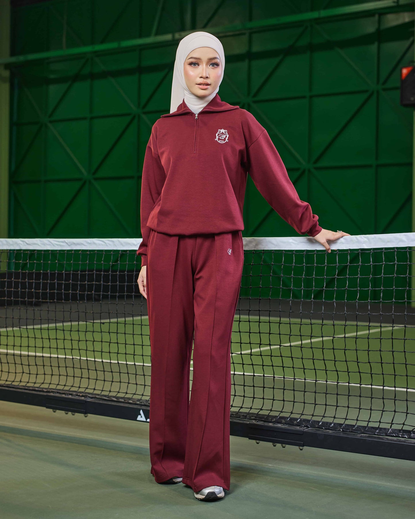 MINOR DEFECT VALERY HALF-ZIP JUMPER (BURGUNDY)
