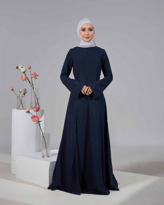VELORA DRESS (NAVY BLUE)