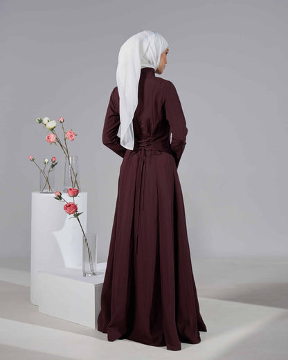 VELORA DRESS (RICH BROWN)