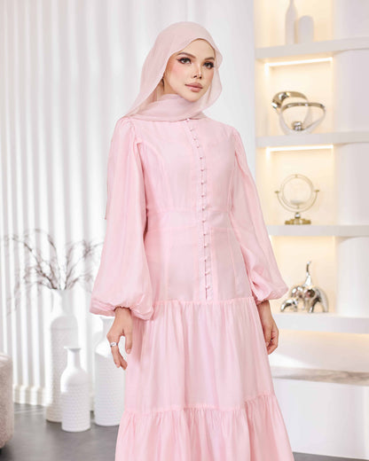 KEYLA BUTTON DRESS (PINK)