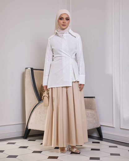 MINOR DEFECT IVY PLAIN CIRCLE SKIRT (CHAMPAGNE)