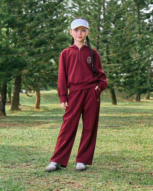 AERA KIDS HOODIES (BURGUNDY)