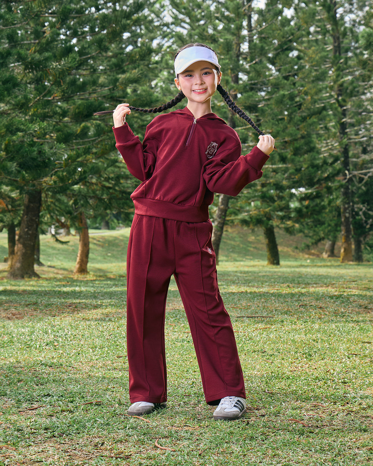 AERA KIDS HOODIES (BURGUNDY)