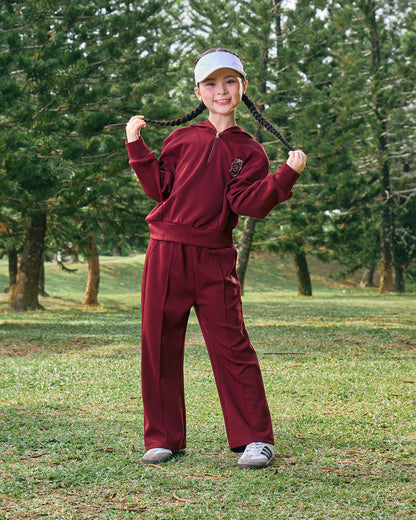 AERA KIDS HOODIES (BURGUNDY)