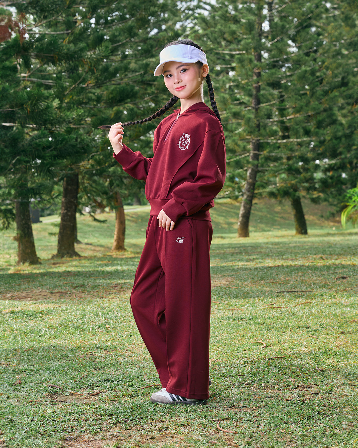 AERA KIDS HOODIES (BURGUNDY)