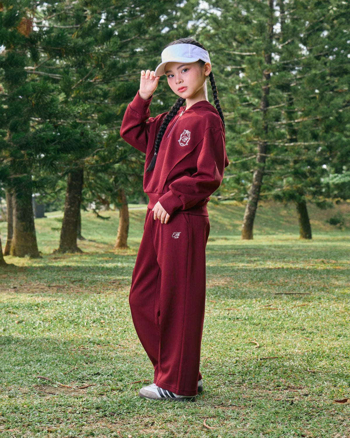 AERA KIDS HOODIES (BURGUNDY)