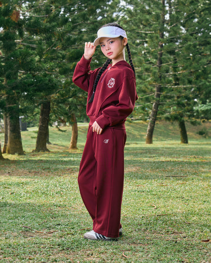 AERA KIDS HOODIES (BURGUNDY)