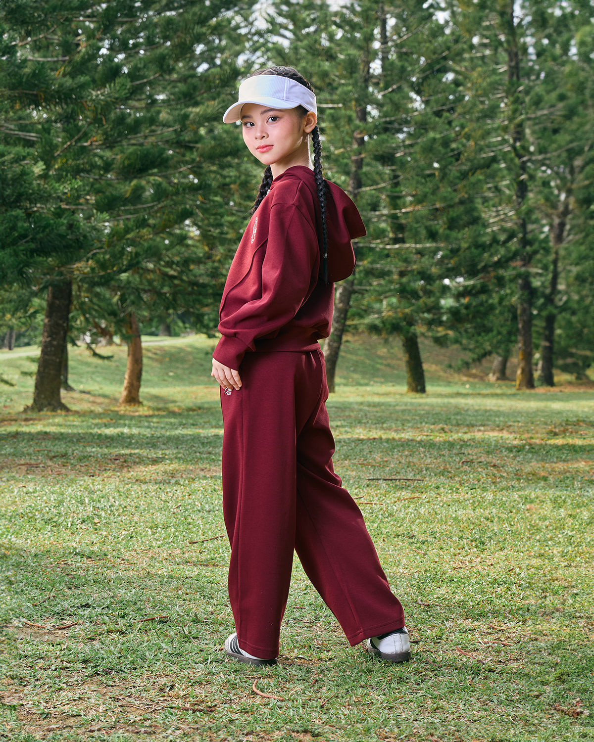 AERA KIDS HOODIES (BURGUNDY)