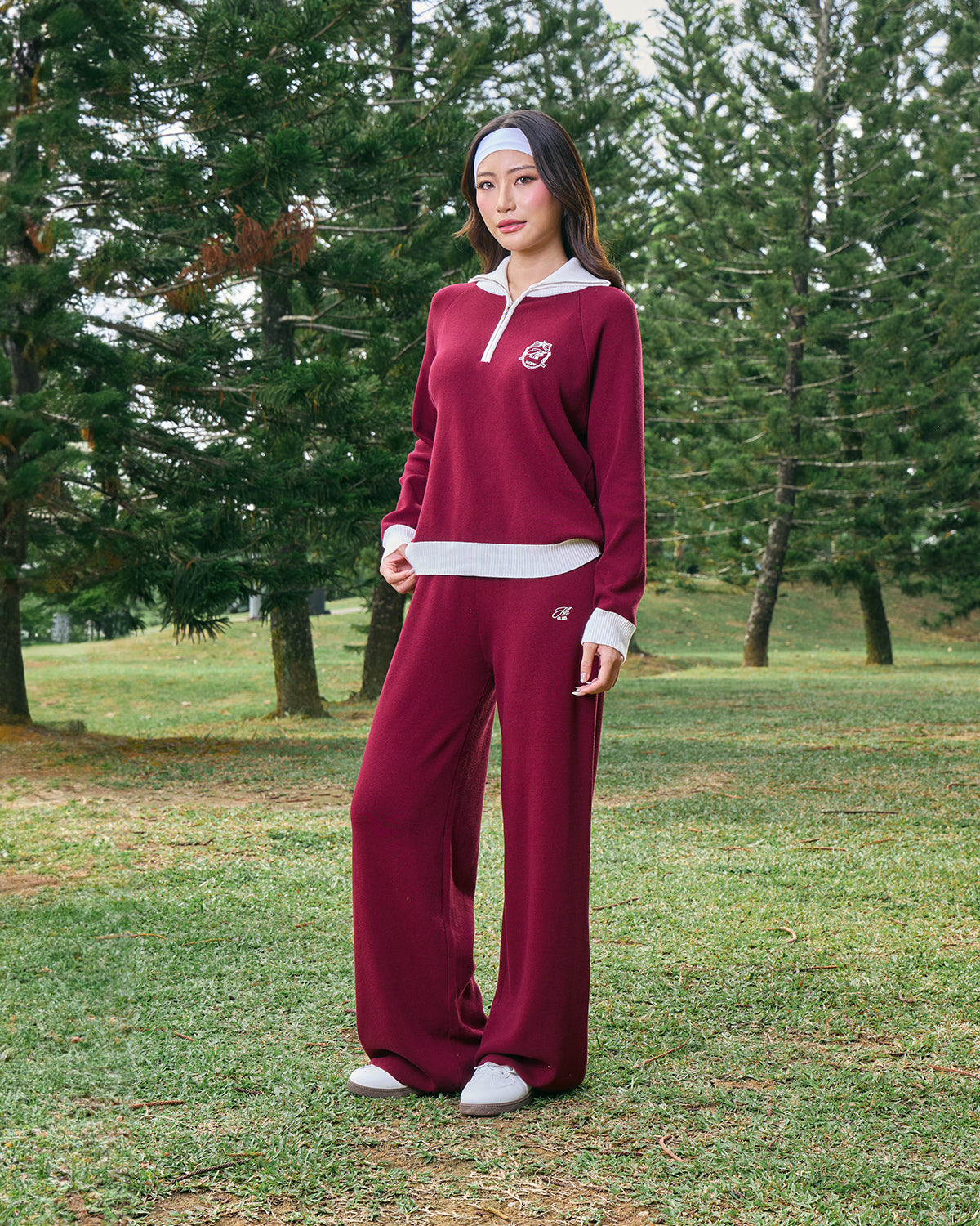 MINOR DEFECT KYRA HALF-ZIP JUMPER (BURGUNDY)