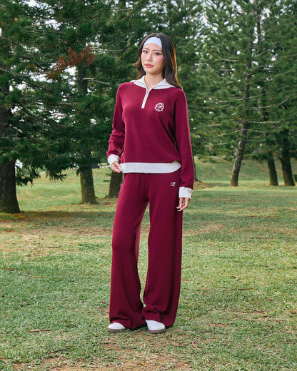 MINOR DEFECT KYRA HALF-ZIP JUMPER (BURGUNDY)
