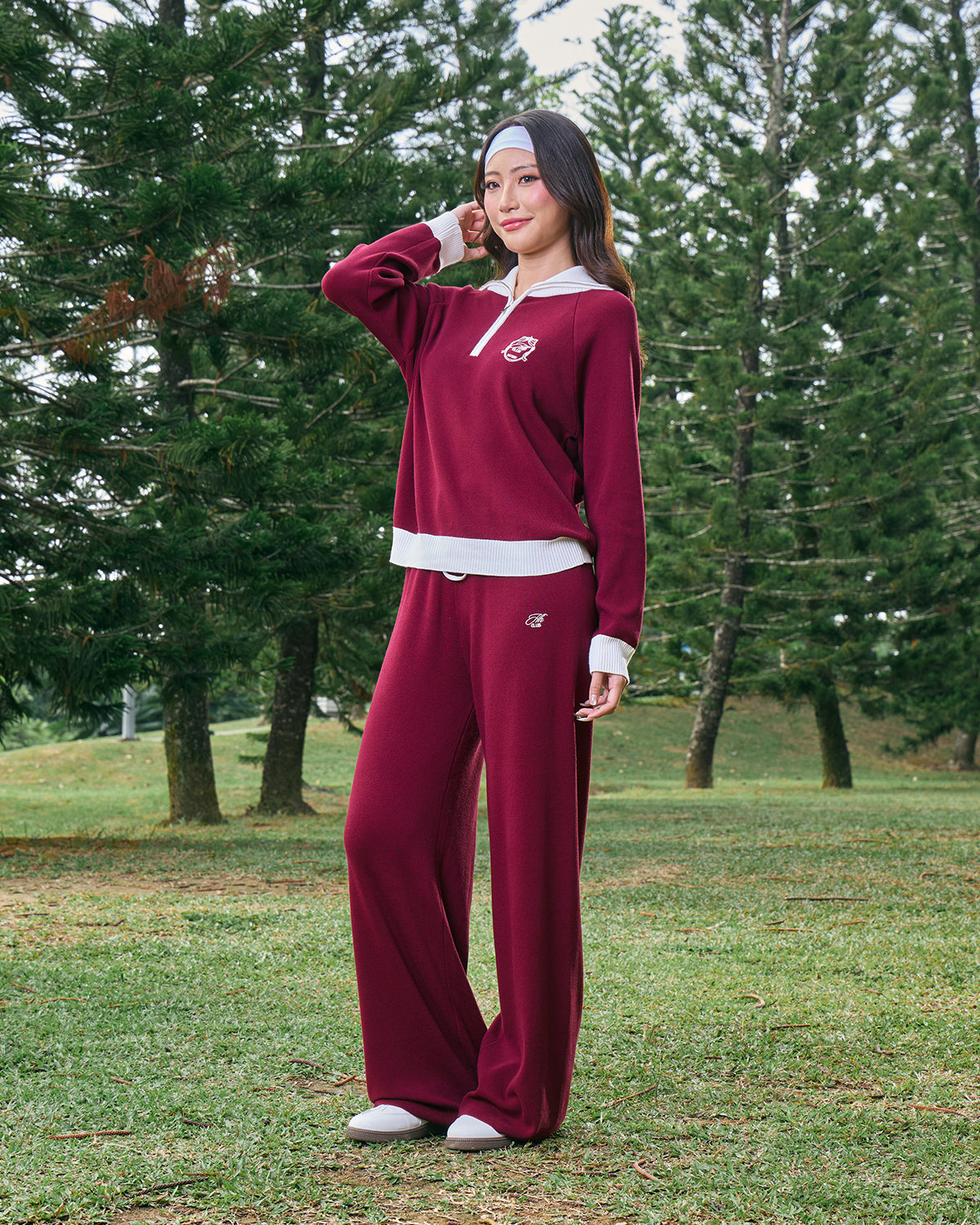 MINOR DEFECT KYRA HALF-ZIP JUMPER (BURGUNDY)