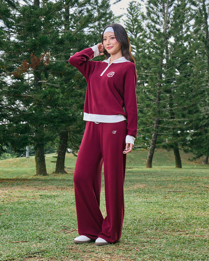MINOR DEFECT KYRA HALF-ZIP JUMPER (BURGUNDY)