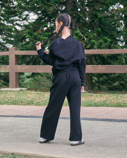 AERA KIDS HOODIES (BLACK)