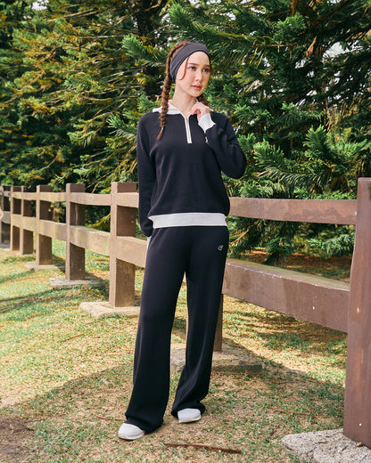 KYRA HALF-ZIP JUMPER (BLACK)