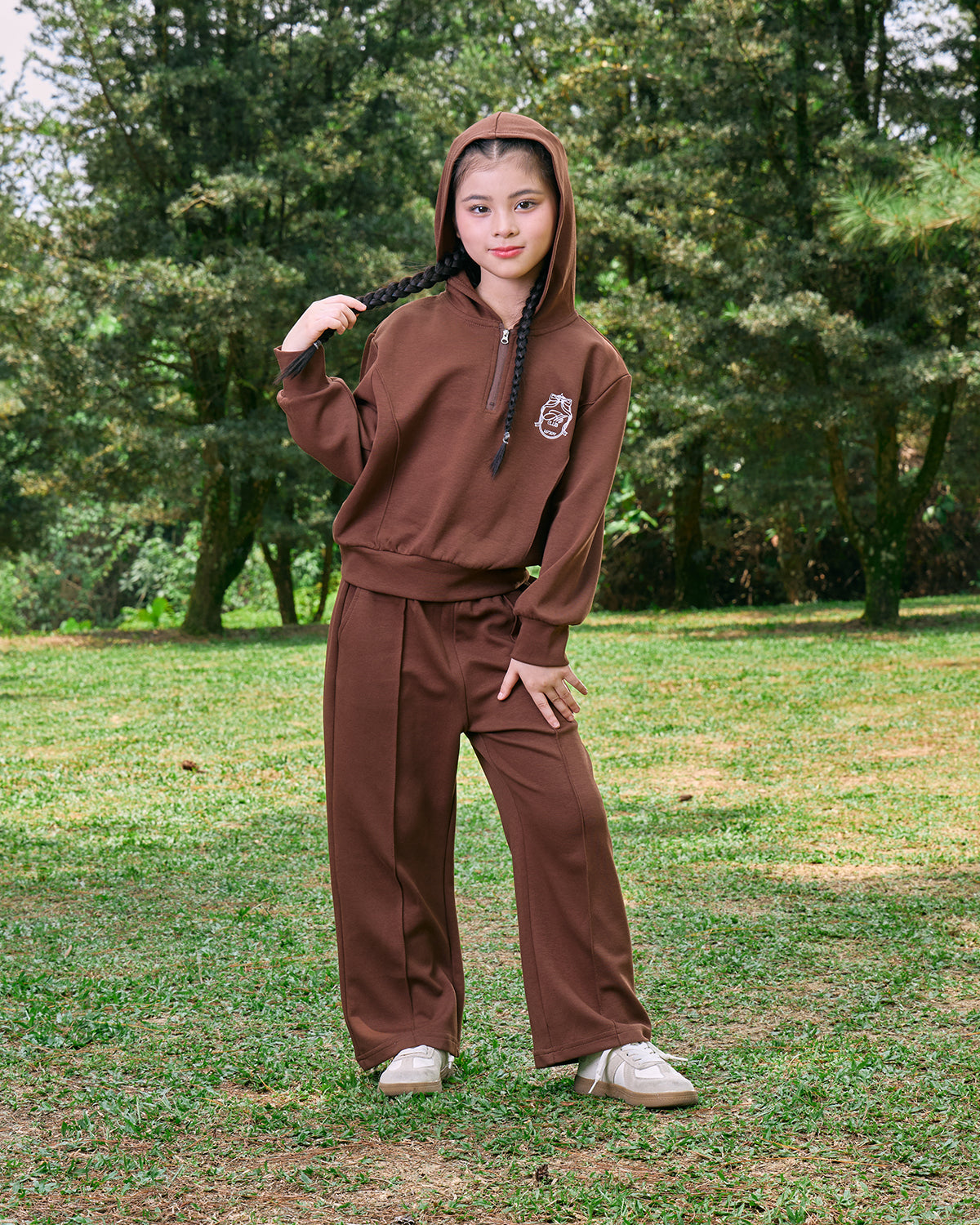 AERA KIDS HOODIES (RICH BROWN)