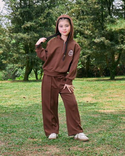 AERA KIDS HOODIES (RICH BROWN)