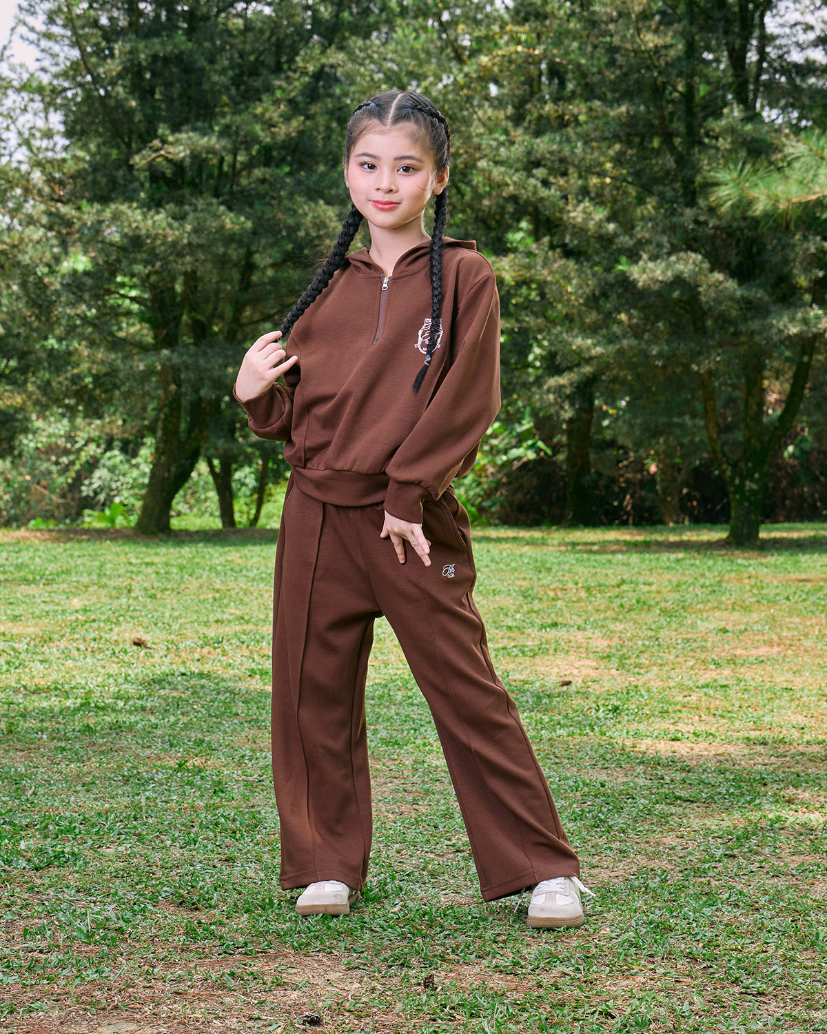 AERA KIDS HOODIES (RICH BROWN)