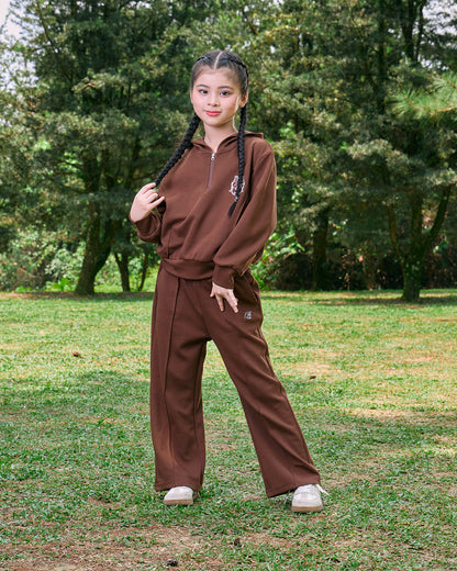 AERA KIDS HOODIES (RICH BROWN)
