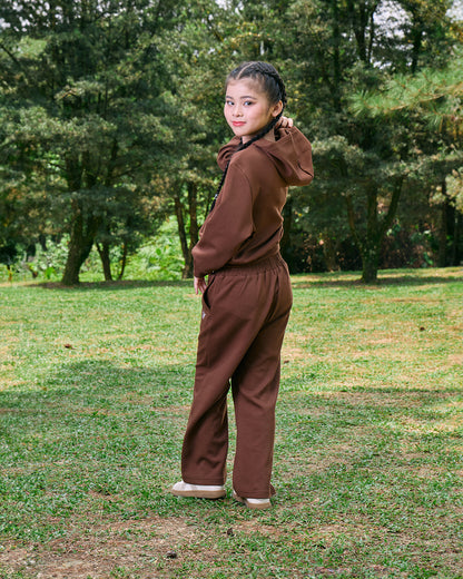 AERA KIDS HOODIES (RICH BROWN)