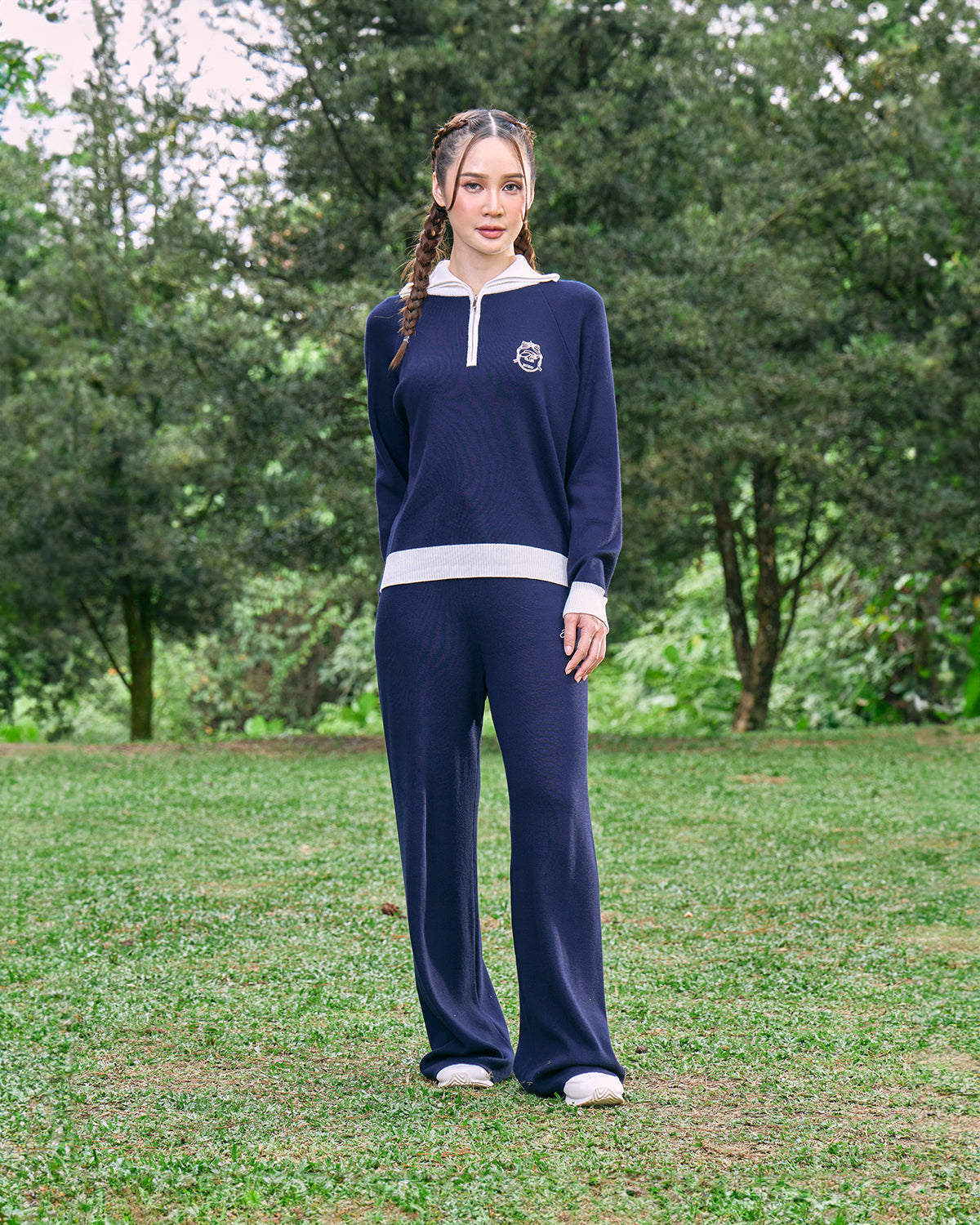 MINOR DEFECT KYRA HALF-ZIP JUMPER (NAVY BLUE)