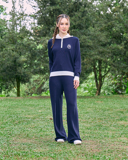 MINOR DEFECT KYRA HALF-ZIP JUMPER (NAVY BLUE)