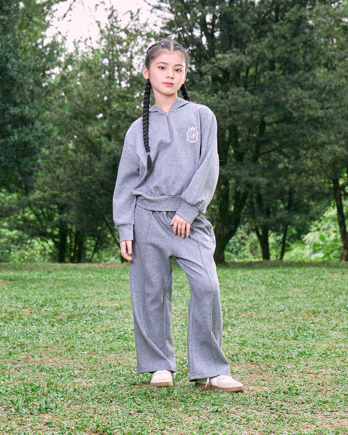 MINOR DEFECT AERA KIDS HOODIES (GREY)