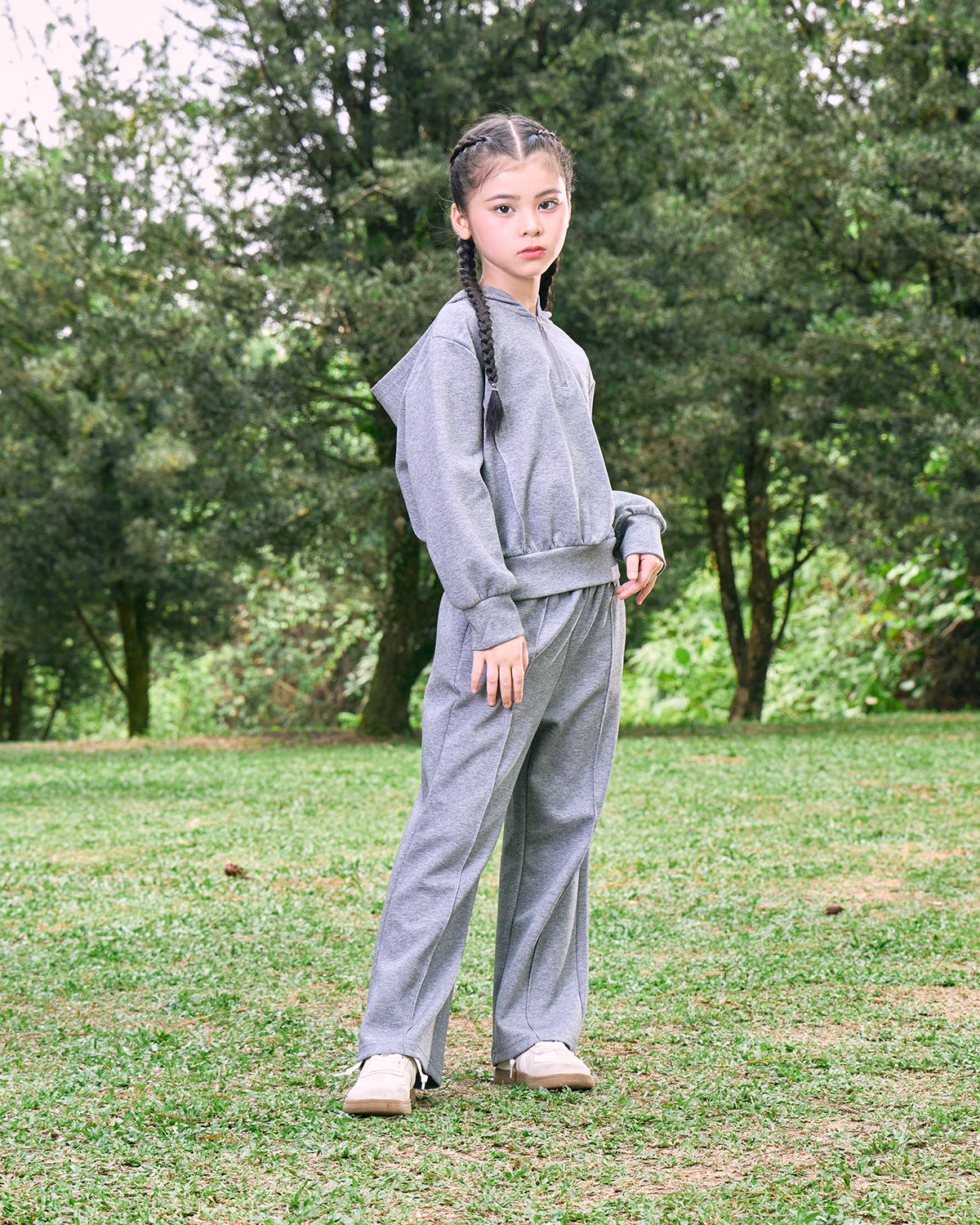 MINOR DEFECT AERA KIDS HOODIES (GREY)