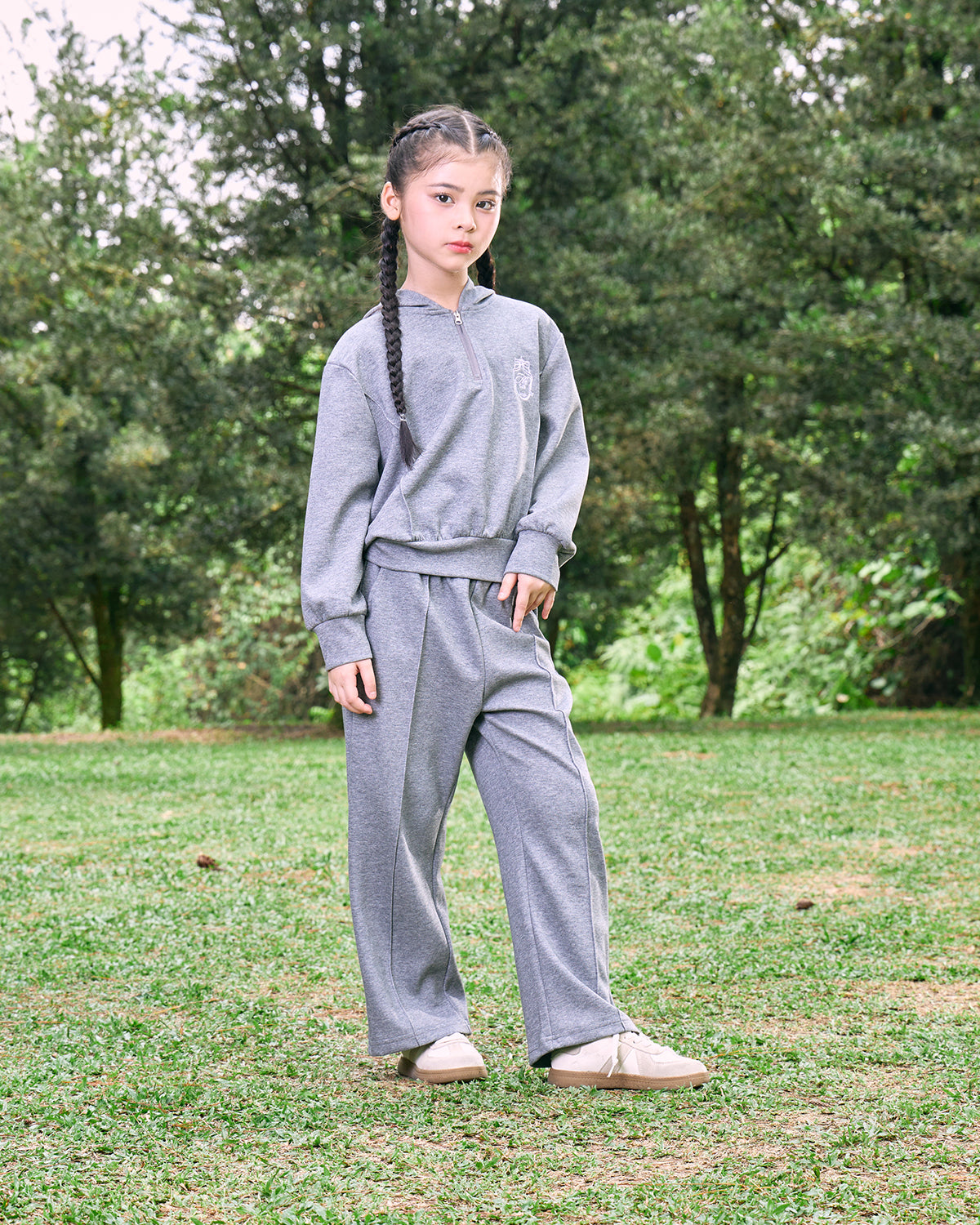 MINOR DEFECT AERA KIDS HOODIES (GREY)