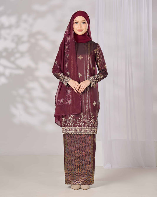 DAHLIA KURUNG (BURGUNDY)