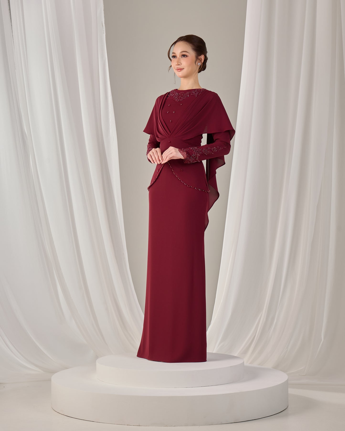 NAHLIA KURUNG (BURGUNDY)