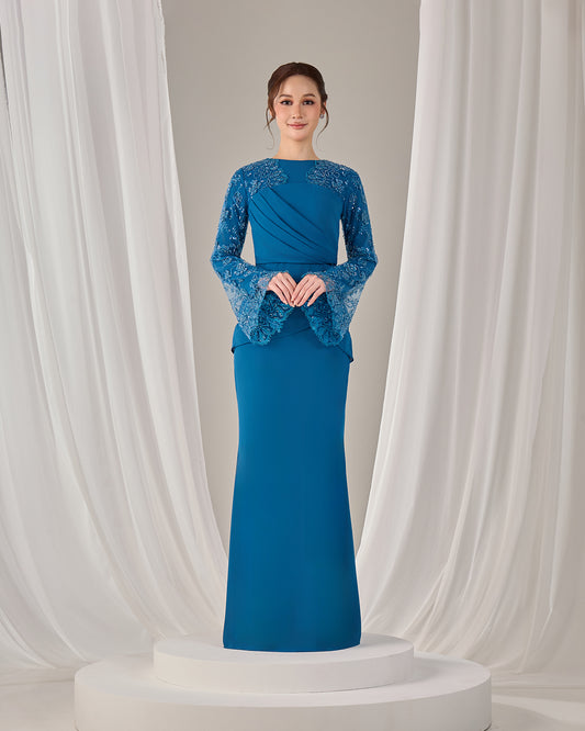 NARISSA DRESS (TEAL BLUE)